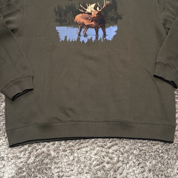 Croft & Barrow Green Crewneck Sweater with Moose Graphic
Size L - Picture 4 of 6